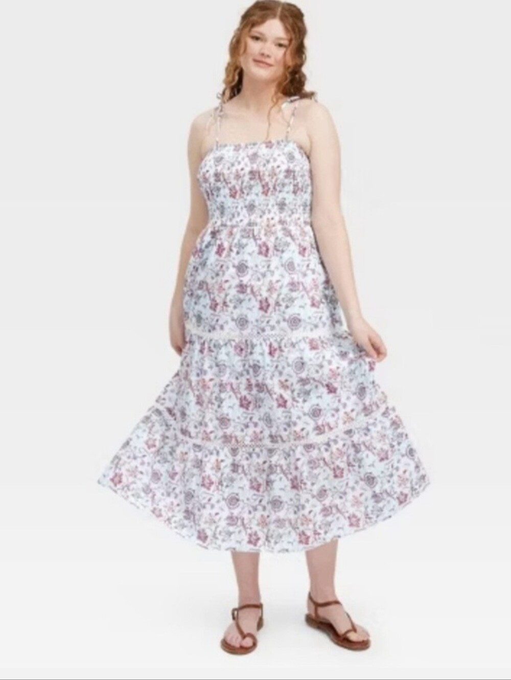 TargetRoller Rabbit x Target Women's Sketched Floral Tie-Shoulder Tiered Maxi